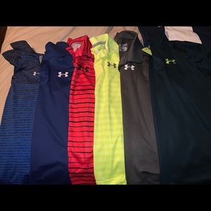6 Under Armour polos!!